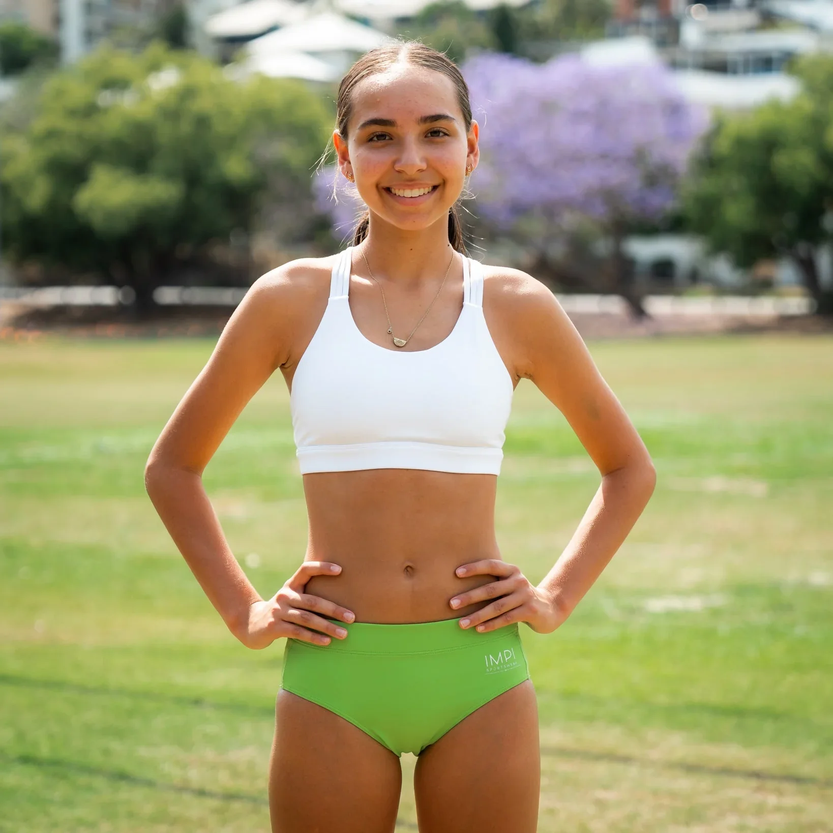 IMPI Running 6 Strap Bra Top - White - Image 3