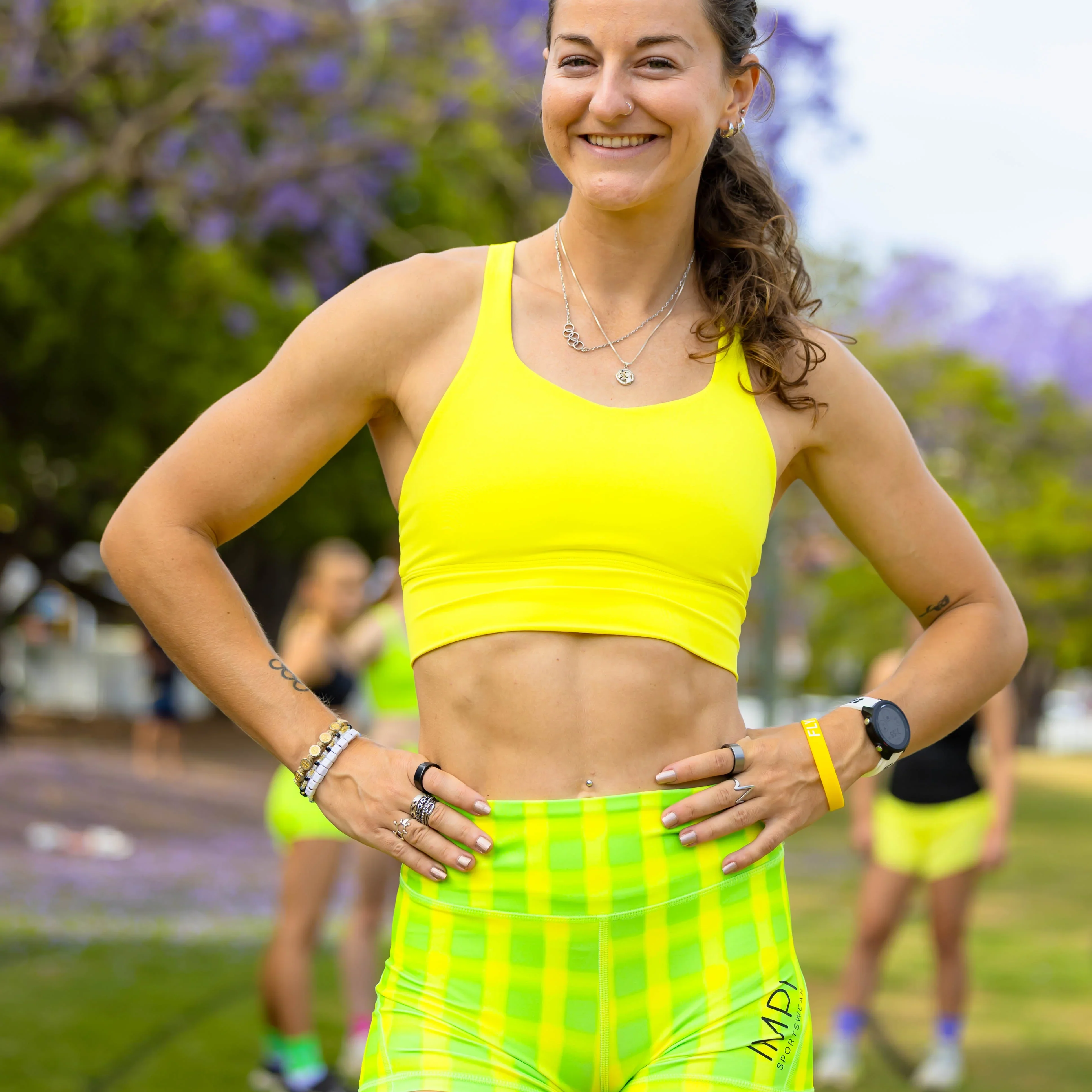 IMPI Longer Strappy Running Crop- Lemon - Image 4