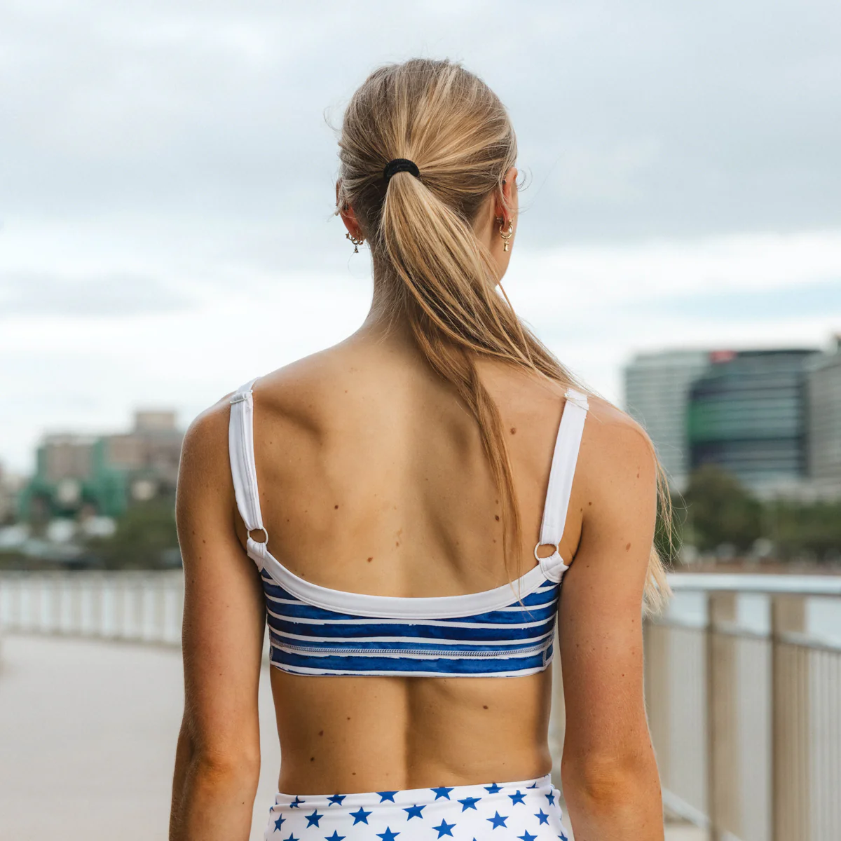 IMPI The Varsity Crop - Blue Stripe - Image 8
