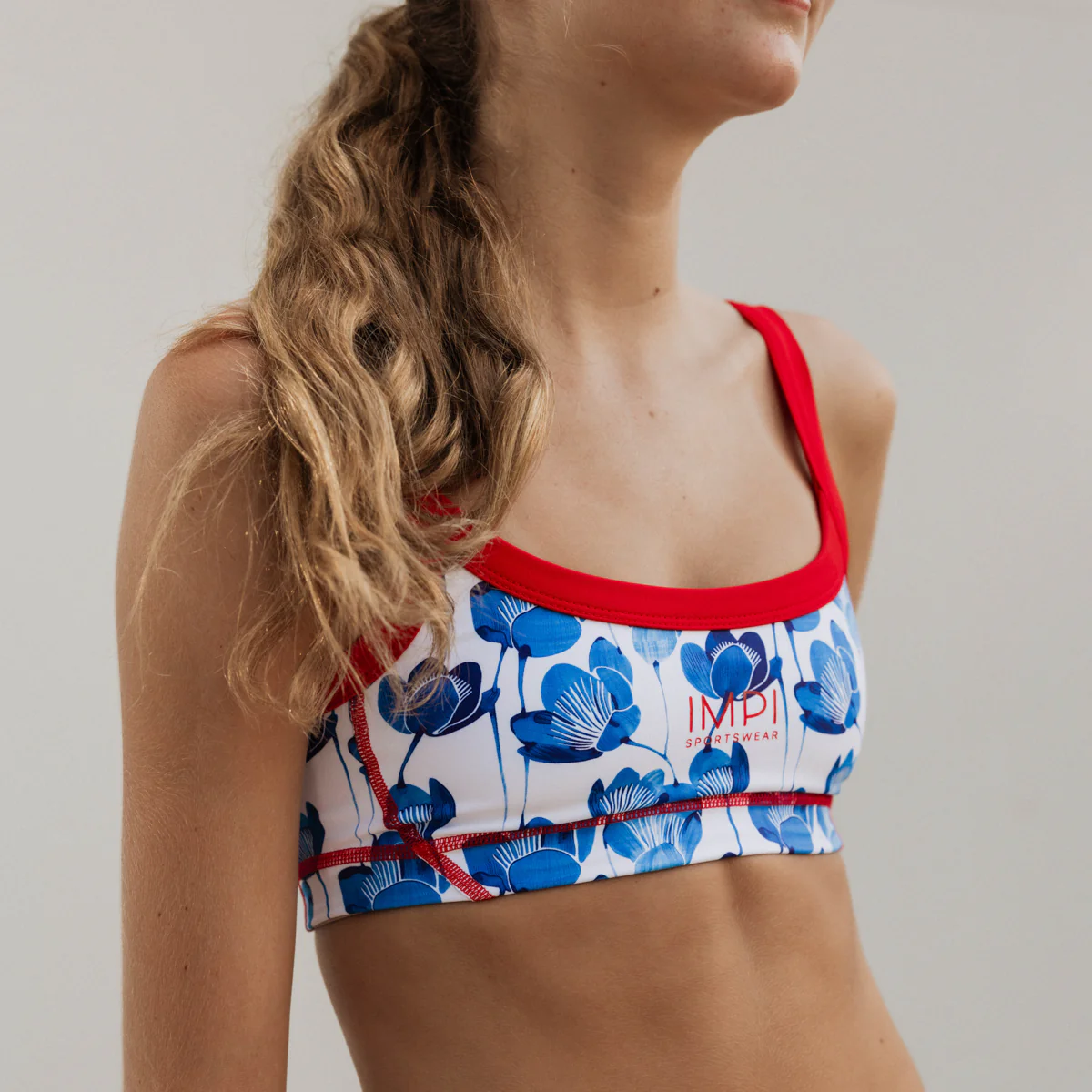 IMPI The Varsity Crop - Cobalt Floral