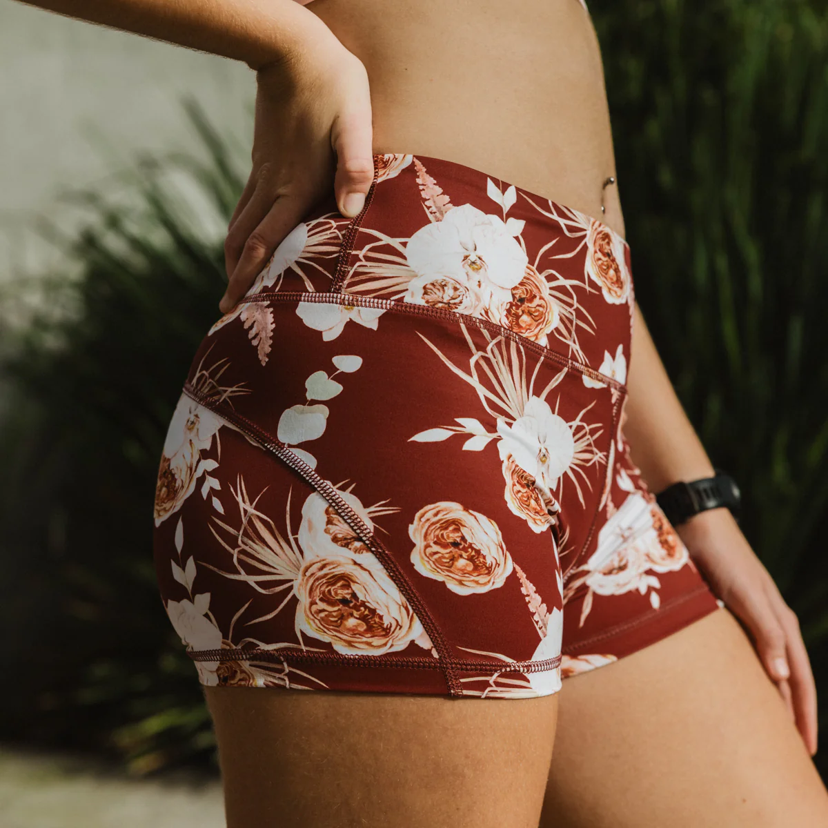 IMPI High Waist Bike Shorts -Rust Rose - Image 9