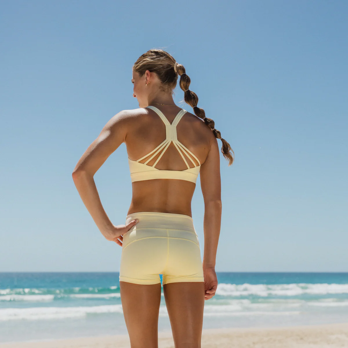 IMPI High Waist Bike Shorts - Yellow Sorbet - Image 7