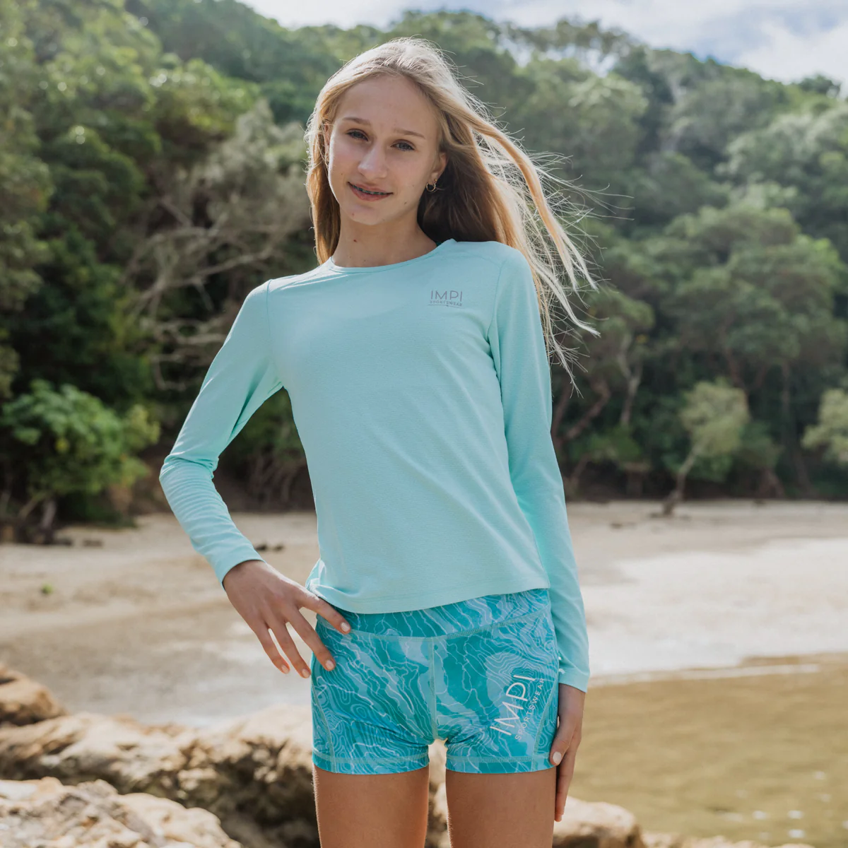 IMPI Long Sleeve Running Top - Mint - Image 4