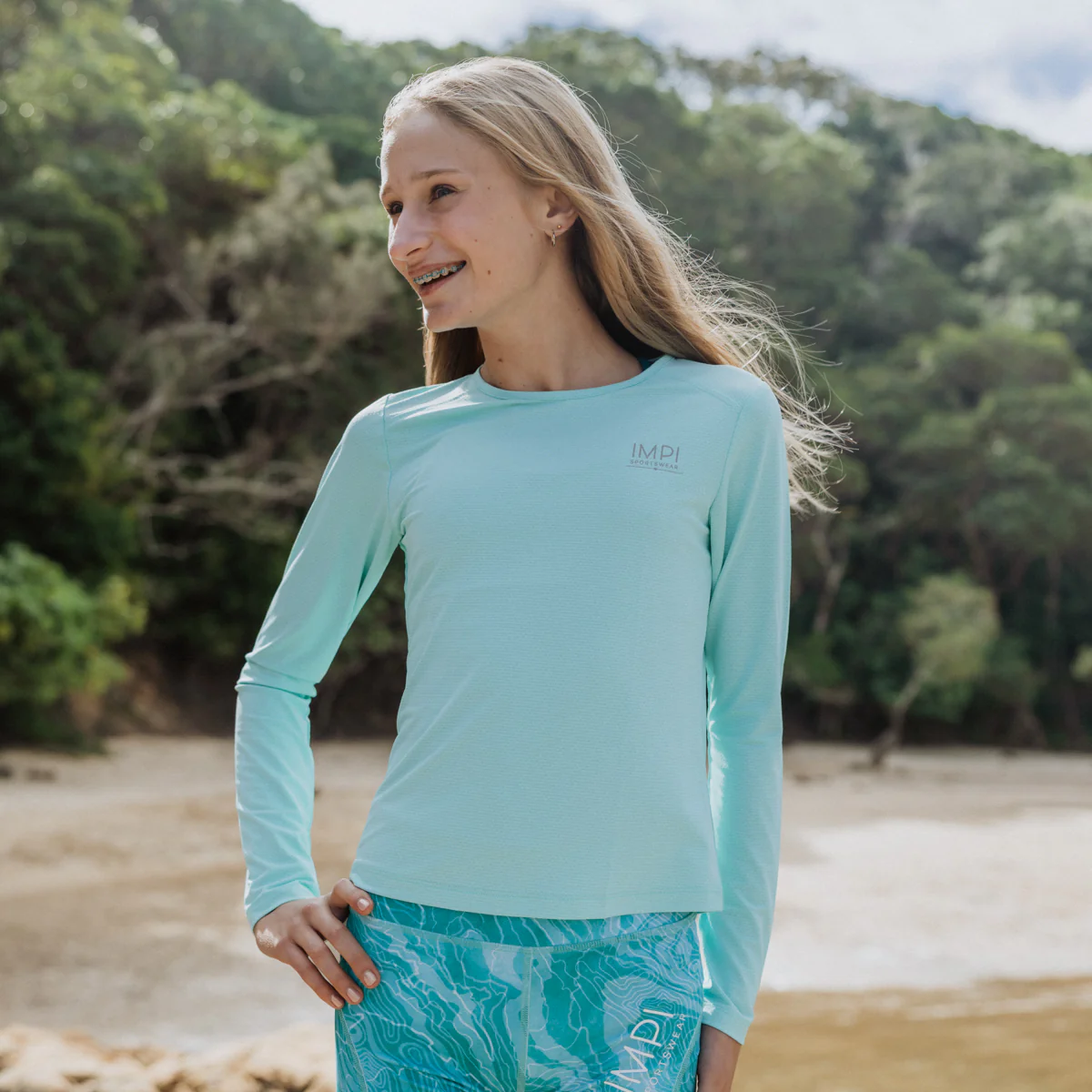 IMPI Long Sleeve Running Top - Mint - Image 5