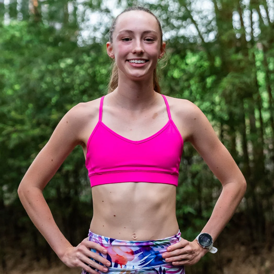 IMPI V-Neck Sports Crop - Hot Pink - Image 3
